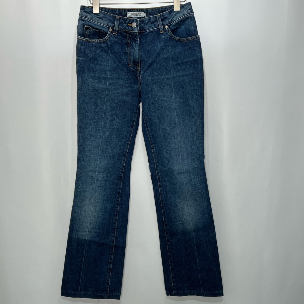 Rate Yves Saint Laurent Rive Gauche Boot Cut Cotton Jeans YSL stamp